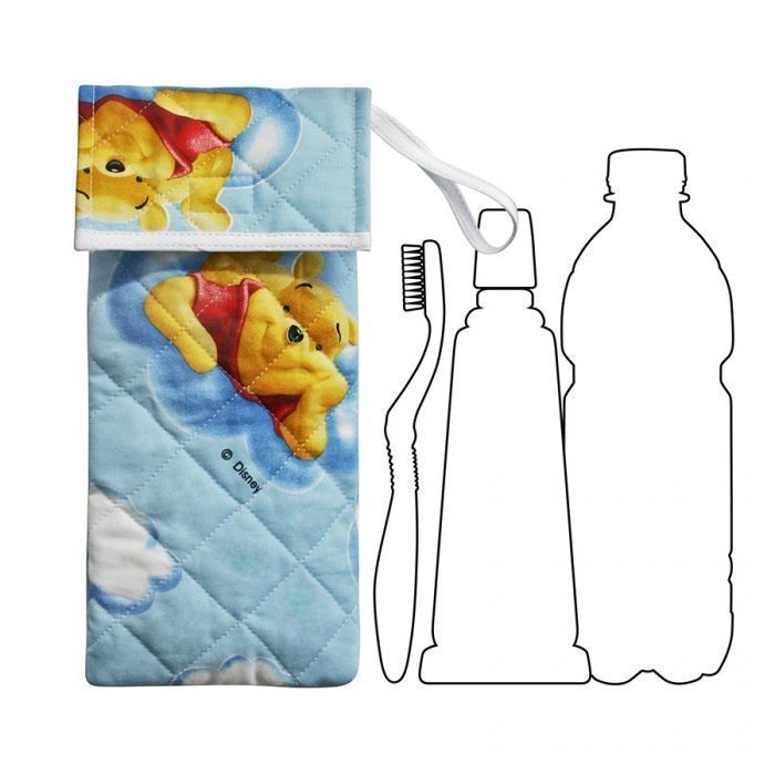 Porta Spazzolino, Portabottiglia con Winnie the Pooh Azzurro